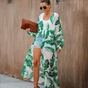 VICI Must Have Palm Print Duster Kimono - Small